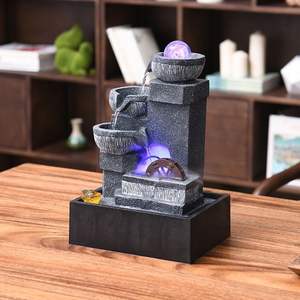 Petit Rectangle Résine <span class=keywords><strong>D</strong></span>écoration Salon Bureau Fontaine <span class=keywords><strong>D</strong></span>'<span class=keywords><strong>eau</strong></span> avec Circulation <span class=keywords><strong>D</strong></span>écor À La Maison - Product Image 6