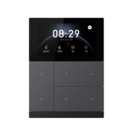KNX CE ROHS Certificat Support Smart Domotique Interrupteur Mural Clavier Coloré Contrôle Intelligent Écran Tactile