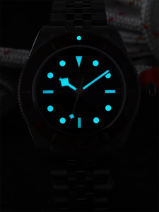 Reloj de Buceo <span class=keywords><strong>San</strong></span> <span class=keywords><strong>Martin</strong></span> SN0128G de 40 mm, NH35 Automático Mecánico, Esfera de Esmalte, Reloj Clásico para Hombre, Resistente al Agua 200 m, Reloj de Pulsera de Zafiro - Product Image 3