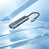 Station d'accueil 5-en-1, concentrateur USB multiport USB3.0 2.0, extension USB pour la charge et la synchronisation des données, compatible avec PC portable
