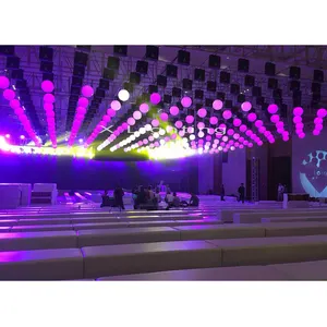 Sistema de luz LED RGB para DJs, bolas de discoteca, luzes suspensas para eventos noturnos, luzes brancas quentes de projeção