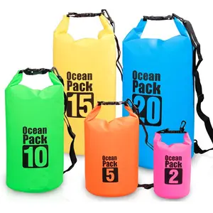 Outdoor Wholesale 10L Floating Boating Fishing Swimming PVC Ocean Pack Waterproof Dry Bag