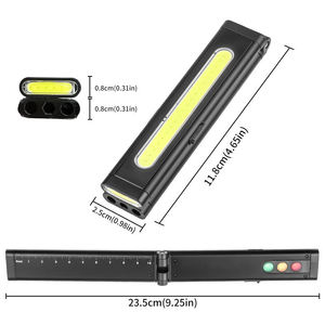 Lampe de poche <span class=keywords><strong>LED</strong></span> rechargeable à 9 modes pliable avec règle d'embout de tournevis Voyant d'avertissement portable pour lampe de travail magnétique d'urgence - Product Image 6