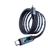 Câble magnétique auto-enroulable Type-C vers Type-C 240W PD à charge rapide 40 Gbps tressé pour iOS et appareils photo