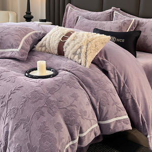 Ruban tissé à motif floral 3D rose, doux et chaud, bleu menthe, literie d'hiver <span class=keywords><strong>de</strong></span> luxe pour la maison et la chambre - Product Image 5