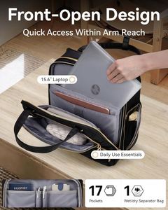 BSCI A brand-new, personalized, rollable, waterproof <b>backpack</b> with <b>wheels</b> for business that has a laptop compartment - Product Image 4