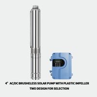 Pompe à eau submersible solaire 1HP 2HP 3HP 4HP 5HP 6HP en cuivre et acier inoxydable pour puits profonds, idéale pour l'irrigation et l'agriculture