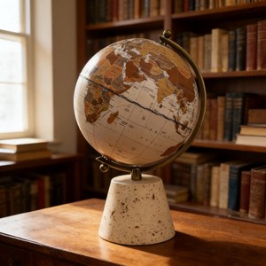 Globo Terráqueo Giratorio Vintage de 6 Pulgadas con Base de Resina y Soporte de Metal, Certificado CE ROHS, Origen China, para Hogar/Oficina, Geografía - Product Image 6