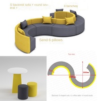 Canapé modulable écologique OfficeFabric au design créatif et original pour la formation, l'éducation précoce, la réception et le repos des invités