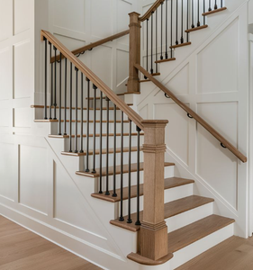 Revestimiento de Limpieza Ecológico y Duradero <span class=keywords><strong>para</strong></span> Uso en Interiores, <span class=keywords><strong>para</strong></span> Apartamentos y Hoteles, Escalera Moderna de <span class=keywords><strong>Madera</strong></span> de Roble Blanco Mate - Product Image 4