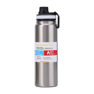 <span class=keywords><strong>Botella</strong></span> de Agua de Acero Inoxidable Aislada y Hermética de 600 ml, 800 ml y <span class=keywords><strong>1</strong></span> <span class=keywords><strong>litro</strong></span>, Termo para Gimnasio, Viajes y Senderismo - Product Image 1