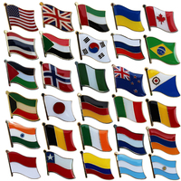 Usine en gros personnalisé émail métal Double amitié broche revers insigne carte nationale pays drapeau broche