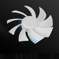 Ventilateur de boîtier d'ordinateur de bureau RGB 12 cm avec interface 6 broches OEM AntarcChill, éclairage interne adapté au ventilateur de refroidissement du processeur.