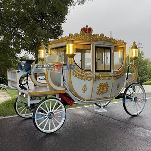 New Style Luxury Horse Carriage Carts Royal Electric Vehicle Wedding Carriage Horse Wagons Hot Selling with Lights - Product Image 5