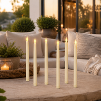 Lot de 6 bougies LED sans flamme en forme de pilier avec lumière vacillante réaliste et chaleureuse pour Noël, mariages, décoration de la maison