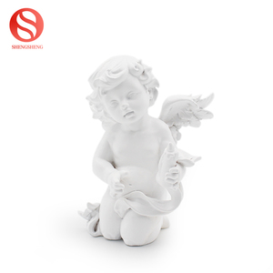 Ornamento de poliresina guitarra arte estatua de querubín pequeña resina deco violín estatuillas de ángeles - Product Image 4