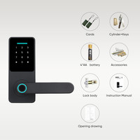 Cerradura Inteligente Tuya TTlock con App, Compatible con Tarjetas de Proximidad Alemanas Onity, Software Gratuito, RFID, WiFi, para Puertas de Hotel