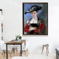 Classique Lady Portrait Peinture À L'huile À La Main Toile Art Romantique Femme Mur Décor pour La Maison Hôtel
