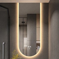 Miroir de salle de bain intelligent CF Custom avec éclairage LED 3 couleurs, anti-buée, mural, sans cadre, pour douche, avec éclairage intelligent