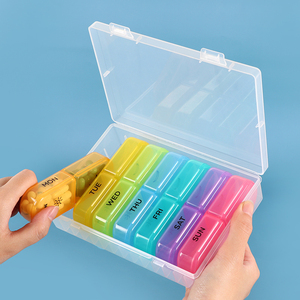 Sunshing thuốc nhắc nhở thuốc Trường hợp hàng tuần thuốc kế hoạch Medi khay tổ chức hàng tuần 7 ngày Túi hàng ngày hộp thuốc nhỏ gọn - Product Image 2