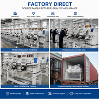 Machine à broder à double tête multifonction automatique pour broderie de casquettes plates et vêtements, nouveau moteur pour ateliers de confection