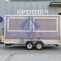 Camion de restauration mobile de 350 cm de haute qualité, personnalisé, en promotion, pour café et boissons, idéal pour les entreprises