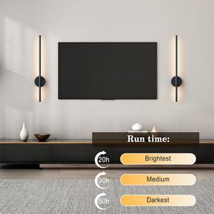 Battery-Powered Dimmable LED Wall Lamp Remote Control Warm White Iron ABS Construction Modern Minimalist Design for Bedroom - Product Image 4