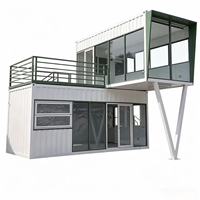Maison conteneur modulaire de luxe prête à être expédiée, 20 pieds, 40 pieds, 2 étages, 2 à 4 chambres, unité de logement préfabriquée de luxe à vendre
