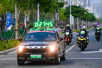 Reloj LED Impermeable Feibot de 5 Dígitos de Doble Cara para Cronometraje de Carreras al Aire Libre