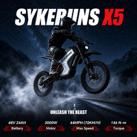 Moto tout-terrain électrique SYKERUNS X5 3000W haute puissance pour adultes, entrepôt américain