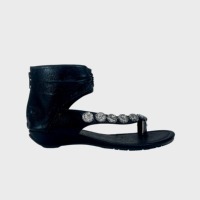 Bottes d'été tendance à bout fendu et talon couvert avec fermeture éclair arrière, sandales bottes montantes à talon compensé ouvert de 4,5 cm pour femmes et dames