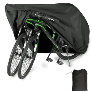 2台または3台の自転車用自転車カバー、XL防水屋外自転車カバーオックスフォード生地太陽UV防塵防風オートバイカバー