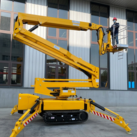Grue araignée compacte sur chenilles avec télécommande et flèche télescopique hydraulique pour la construction et le levage