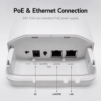 Pont WiFi Stable Point à Point 1 km 802.11b/g/n 300 Mbps IP65 24V PoE 12V DC avec Gestion Cloud pour Système de Surveillance d'Ascenseurs