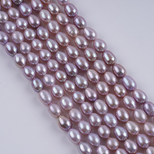 Perles d'eau douce naturelles de Zhuji, 6-7 mm, forme de mètre, semi-finies, en vrac, pour bijoux DIY, collier, bracelet, options de couleur blanc et rose - Product Image 2