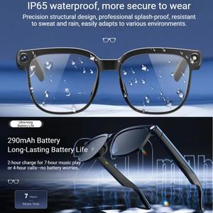 แว่นตาอัจฉริยะ M02S พร้อมกล้อง HD 8MP, วิดีโอ1080p, ผู้ช่วยเสียง Ai, การบันทึก, แว่นตาโปร่งใสแปล Ai - Product Image 5