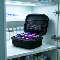 Boîte de transport antichoc en EVA rigide pour flacons, avec insert en mousse personnalisé, portable, pour ampoules de laboratoire et échantillons