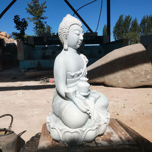 高品質ガーデン花崗岩大理石仏像カスタム天然大理石座っている仏 - Product Image 2