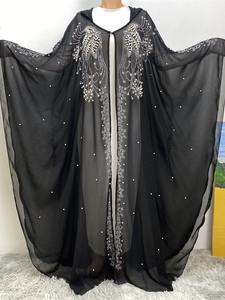 Robe musulmane turque à perles C-191, cardigan à manches chauve-souris, abaya pour femme - Product Image 3