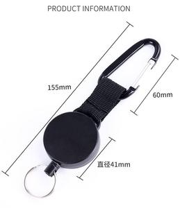 Biểu Tượng Tùy Chỉnh Có Thể Thu Vào Móc Chìa Khóa Vòng Chìa Khóa Nhiệm Vụ Nặng Nề Giữ Chìa Khóa Vành Đai Clip Với Multitool Carabiner <span class=keywords><strong>Keychain</strong></span> Dây Buộc - Product Image 6