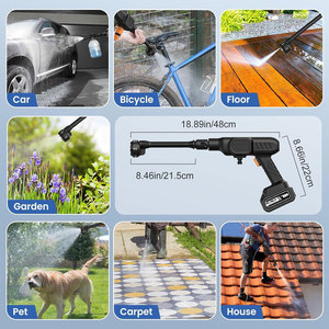 Nettoyeur haute pression sans fil 6 en 1 avec buses de pulvérisation, pistolet de lavage portable pour le lavage de voitures - Product Image 5