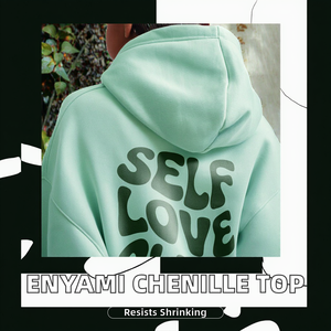 Sweat-shirt décontracté pour femme Enyami de haute qualité, 100% coton respirant, anti-rétrécissement, avec broderie chenille et logo personnalisé - Product Image 2