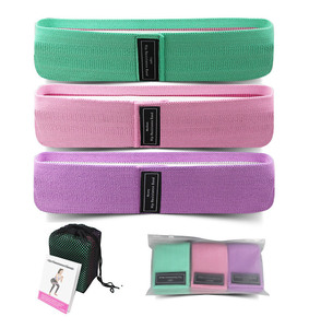 Custom Logo 3 Packs Stretch Yoga Sports Exercise Fabric Resistance Booty Yoga Hip <b>Bands</b> - Product Image 3