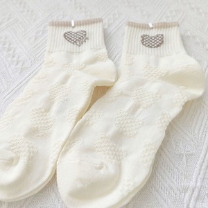 Women's Crew Socks White Cartoon Pattern Sweat Absorbing Breathable Regular Casual Socks For Autumn Winter - Product Image 4