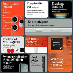 Teléfono Inteligente CMF Phone 2 Pro con MTK 7300 Pro, 4 Cámaras, Pantalla AMOLED de 6,67 Pulgadas, 5000 mAh, Carga Rápida de 33 W, NFC, Teléfonos Celulares Android - Product Image 2