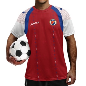 Camiseta Popular de Fútbol de Haití 2026, Diseño Clásico del Equipo Nacional de Haití, Camiseta de Manga Corta con Cuello Redondo para Hombre, Camisetas para Fanáticos Haitianos - Product Image 3