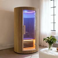 Sauna de Infrarrojos Lejanos Individual para Interiores con Panel de Calentamiento de Carbono, Precio de Fábrica, para Uso Doméstico