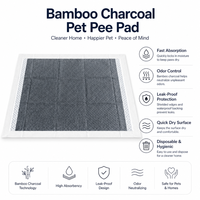 Almohadillas Absorbentes para Mascotas de Carbón de Bambú PE Ecológicas OEM ODM, Marca Privada, Logotipo Personalizado, Embalaje con Control de Olores, Almohadillas para Cachorros, Limpieza