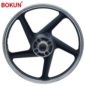 Rines de Motocicleta <span class=keywords><strong>BOKUN</strong></span> Serie 1.6x18 Pulgadas, Delanteros y Traseros, de Cinco Radios, de Aleación de Aluminio Forjado Negro - Product Image 4