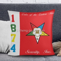 Housse de coussin personnalisée ZPB Zeta Phi Beta avec logo de la sororité imprimé 45*45cm pour la décoration de la voiture et de la maison, housse de coussin anti-poussière